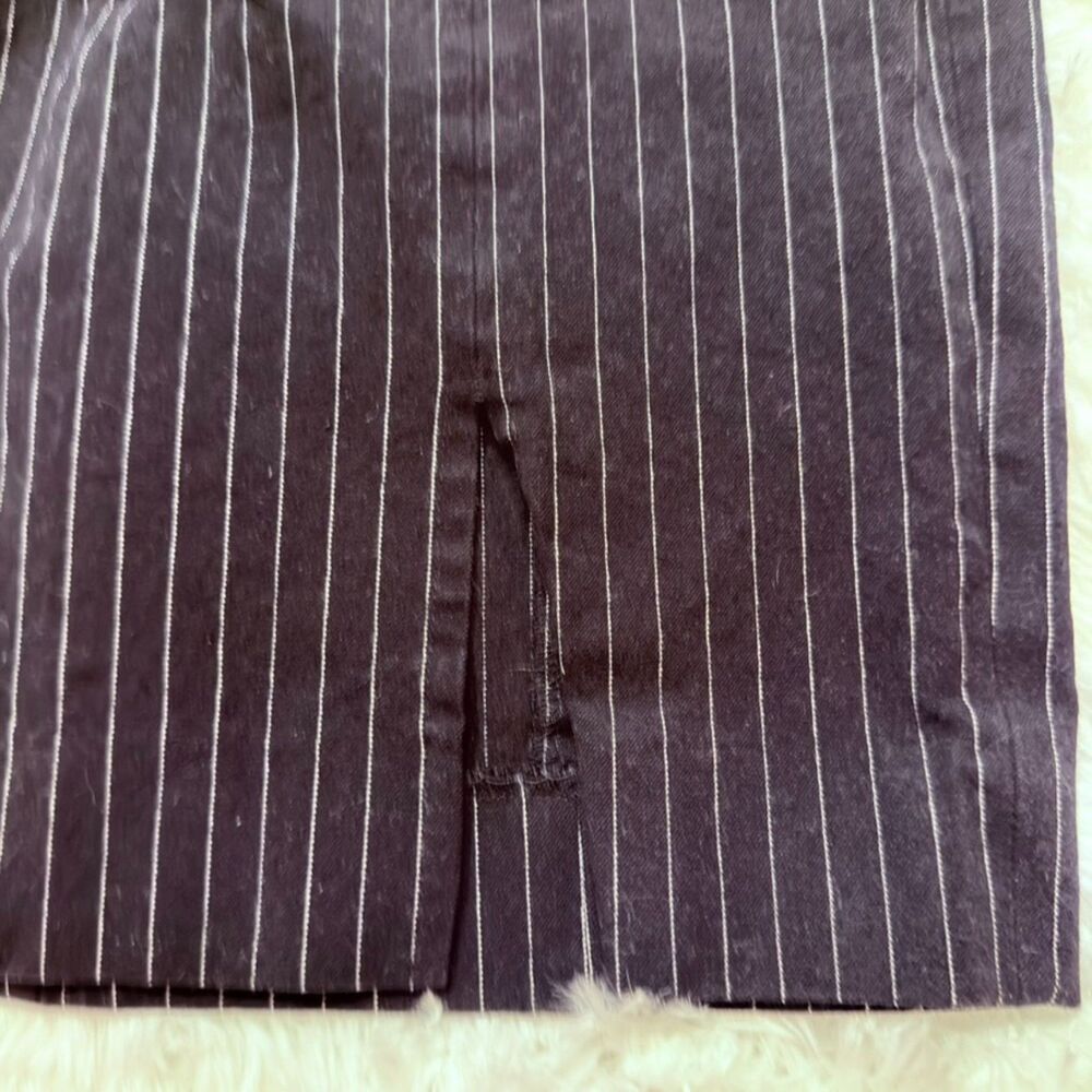 Banana Republic Black Pinstripe Pencil Skirt Workwear Size 0 - Picture 5 of 11